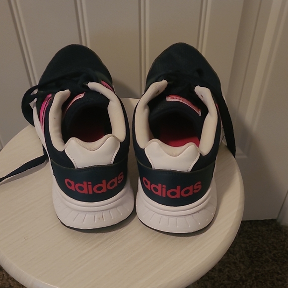 Adidas Neo Sneakers – Dark Blue with Pink Stripes - Picture 3 of 5